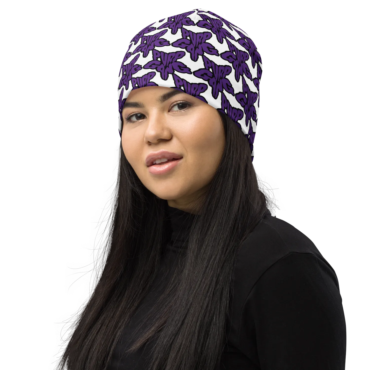 Razel Purp Gang Rock Star Motif beanie dubbellaags
