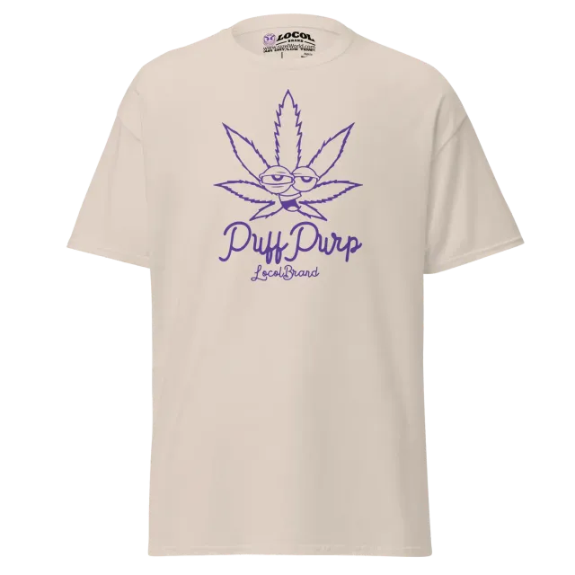 Razel Puff Purp Tee Centered Chest T-shirt katoen