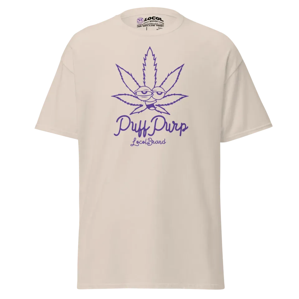 Razel Puff Purp Tee Centered Chest T-shirt katoen