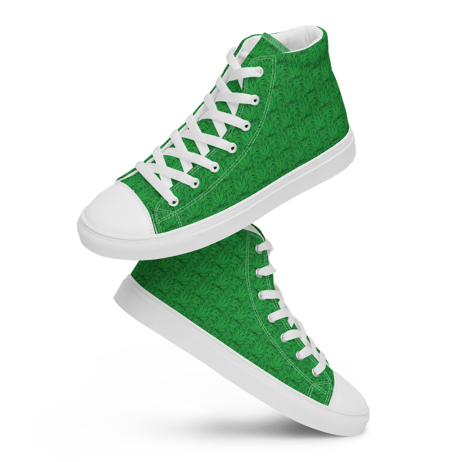 Razel Marijuana Tree Star Motif High Top Sneakers groen