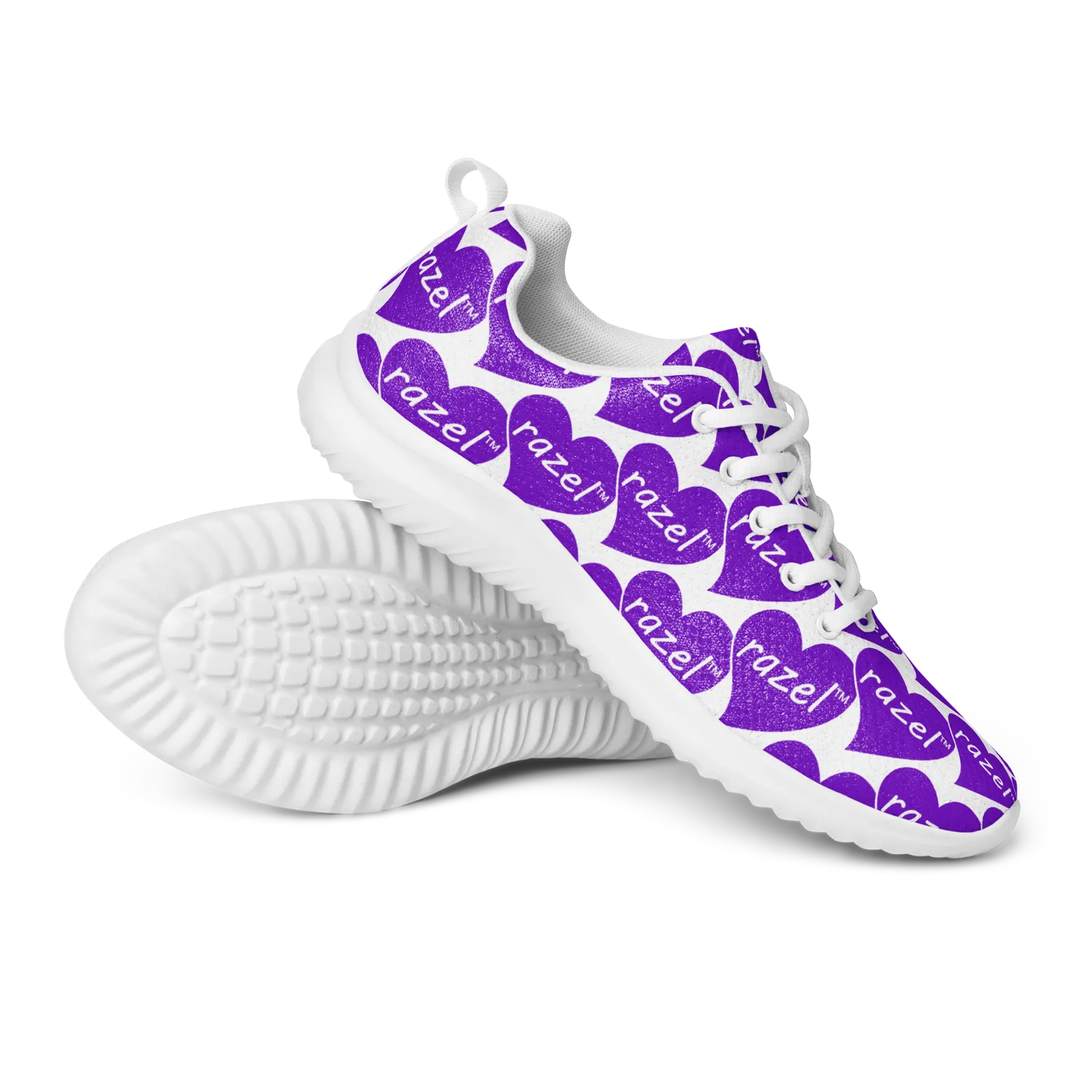 Razel Purple Hearted Motif sneakers paars ultralicht