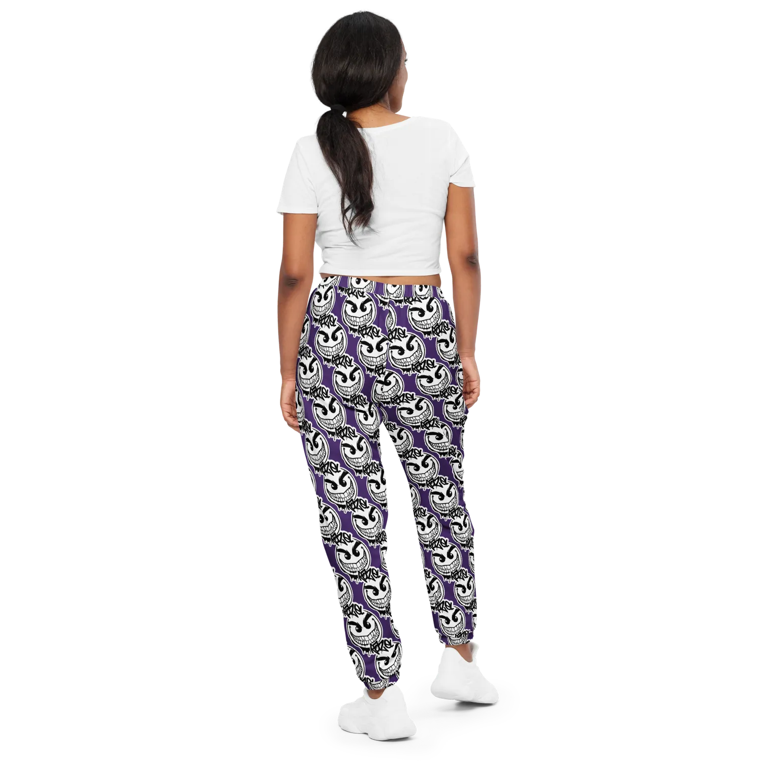 Razel Gang Drip Face trainingsbroek zwart polyester