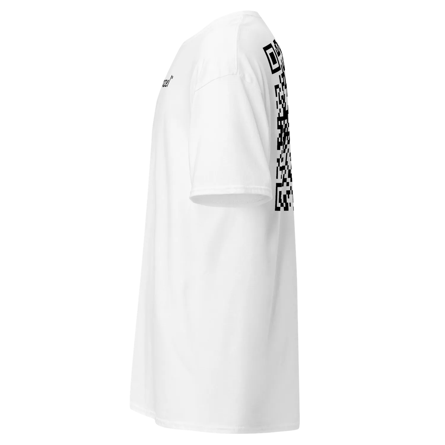 Razel Face QR Code T-shirt zwart katoen regular