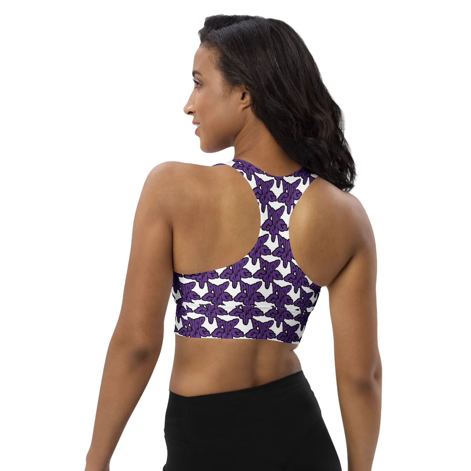 Razel Purp Gang Rock Star Motif crop top zwart sport