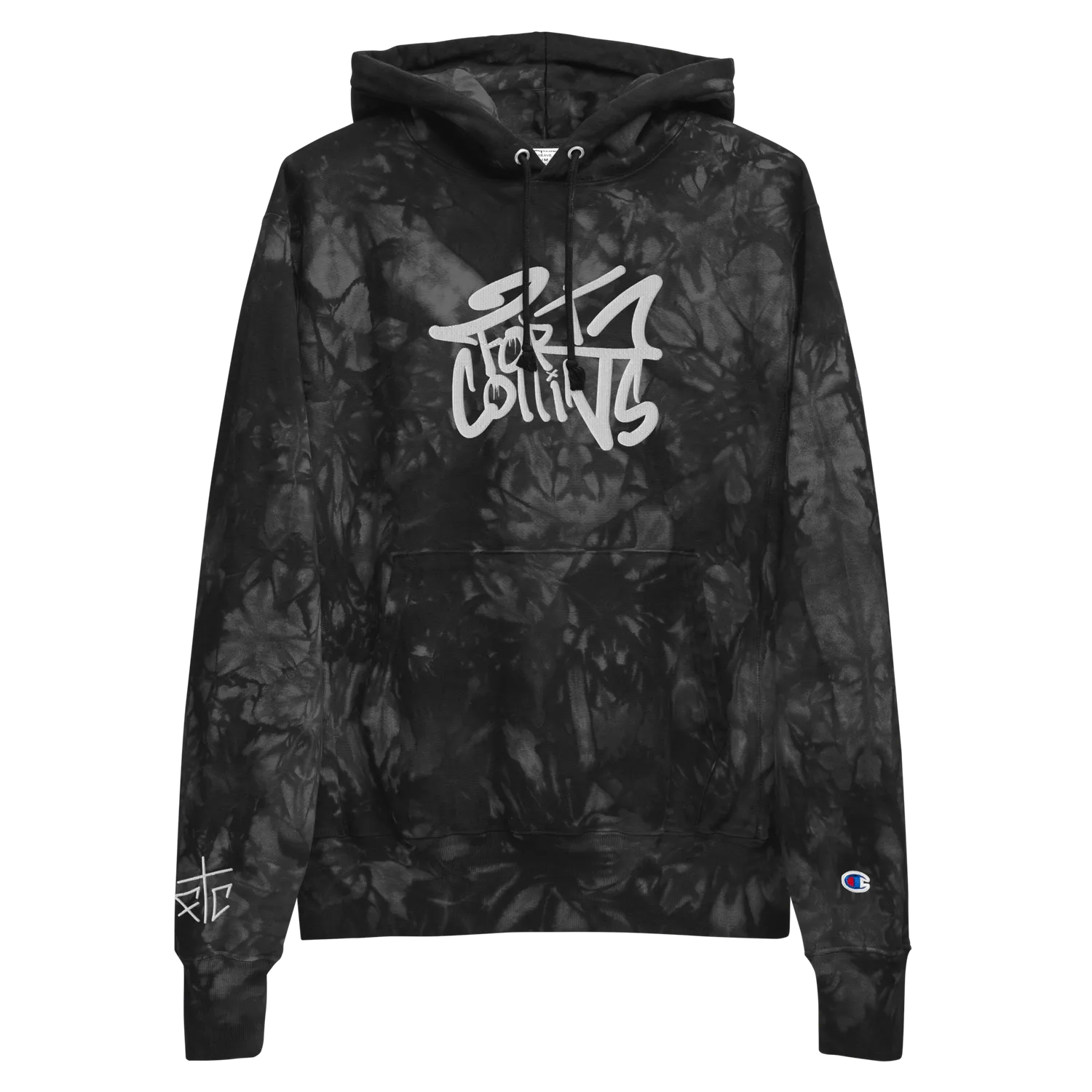 Razel Fort Collins Champion tie-dye hoodie zwart
