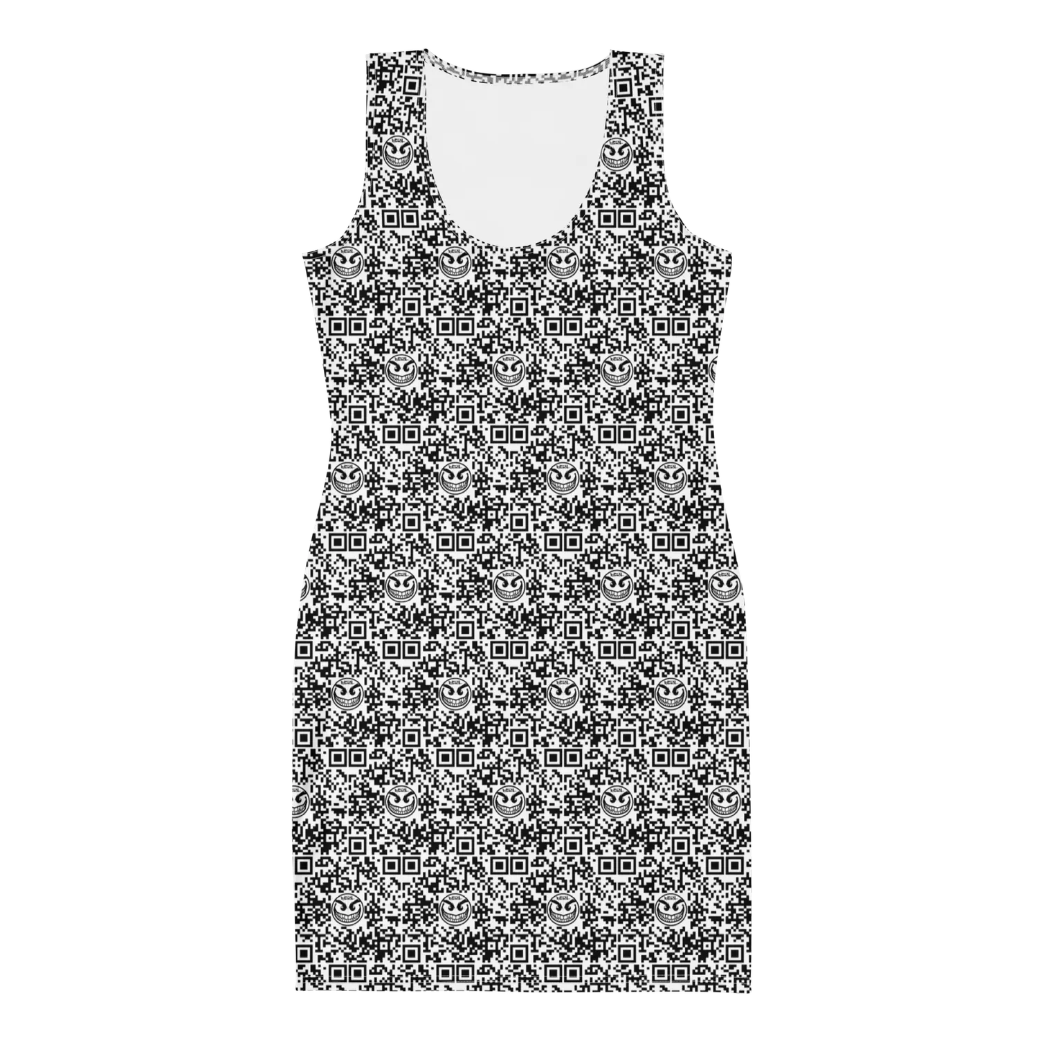 Razel Face QR Code jurk classy stretch