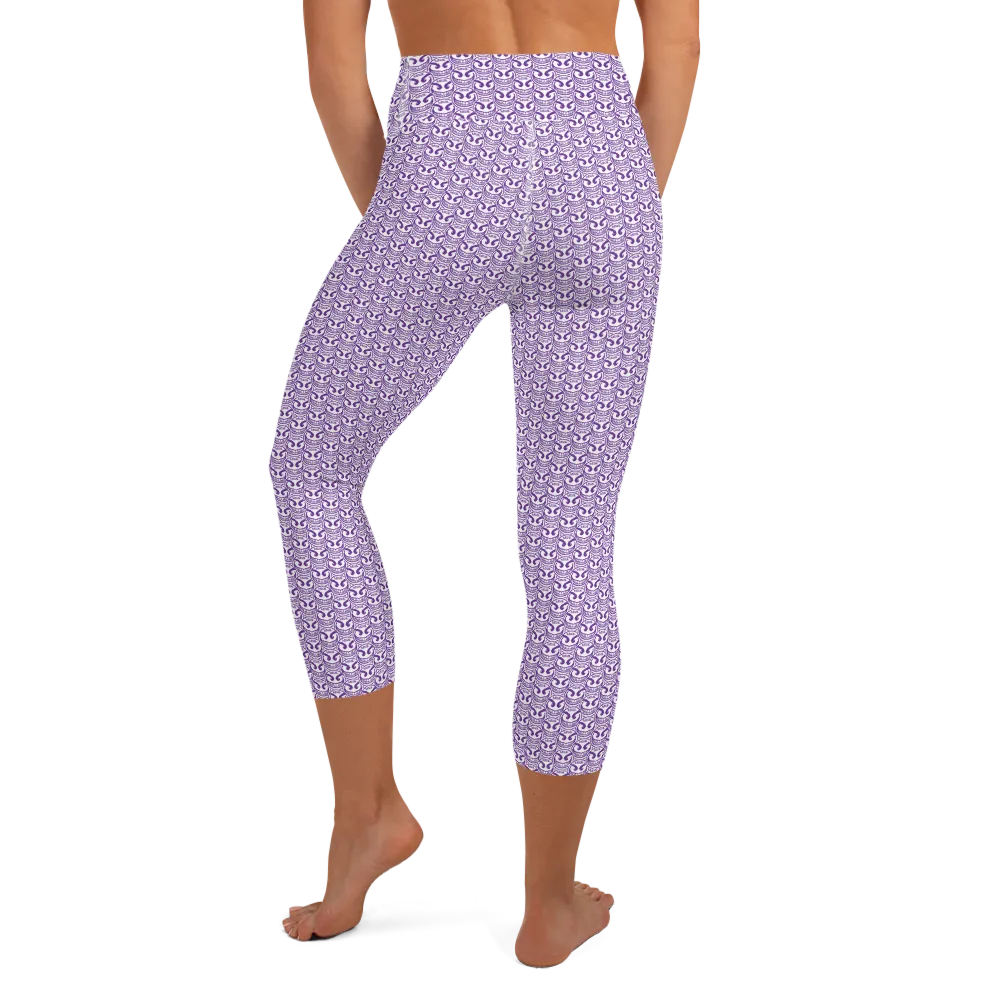 Razel Face Motif Yoga Capri high waist