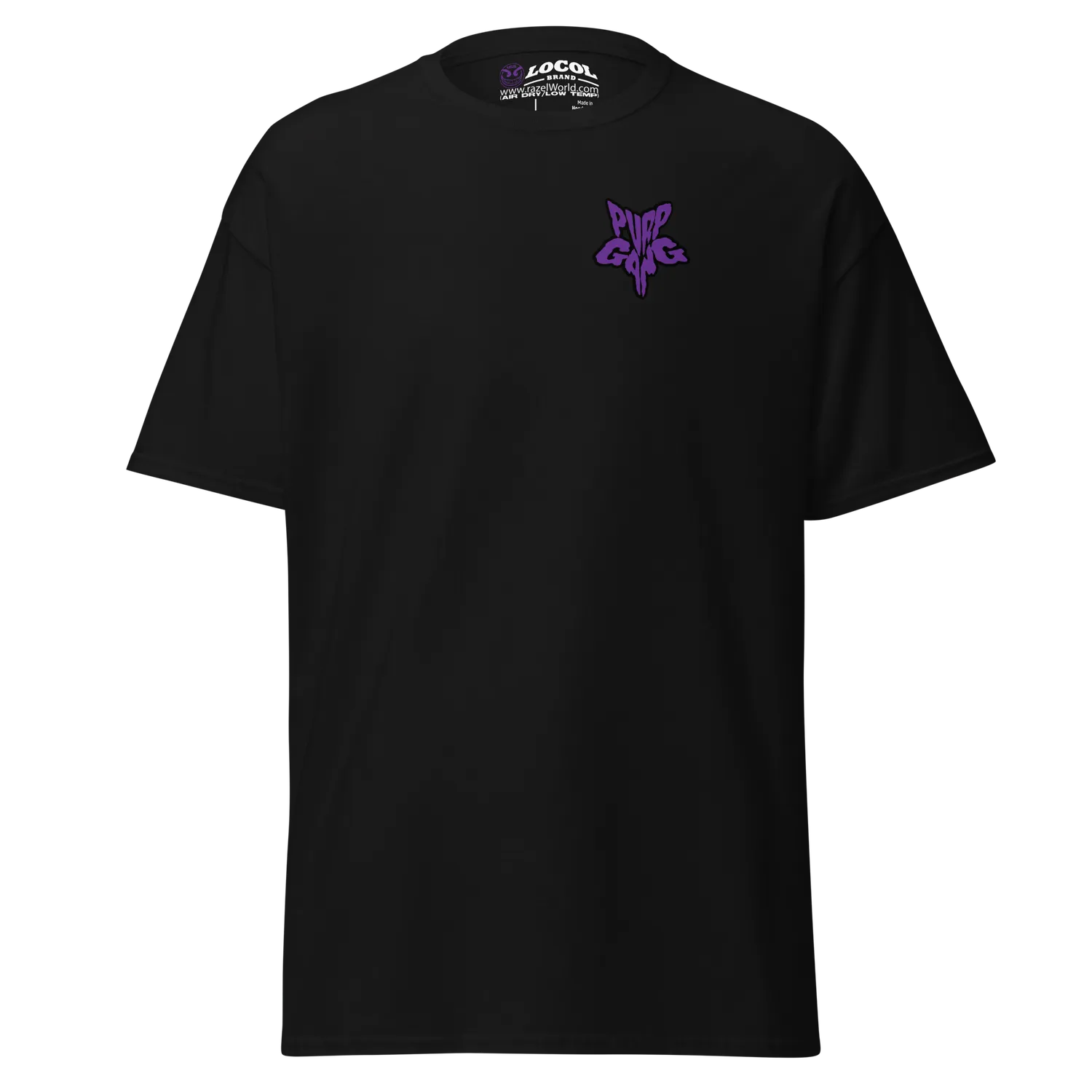Razel Purp Gang Rock Star T-shirt borstprint katoen