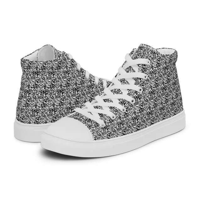 Razel Face QR Code hoge sneakers canvas