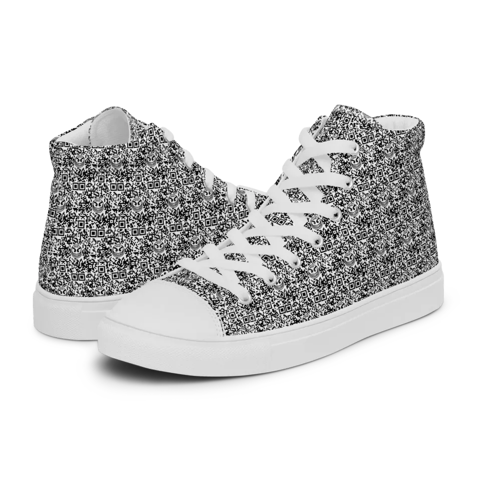 Razel Face QR Code hoge sneakers canvas