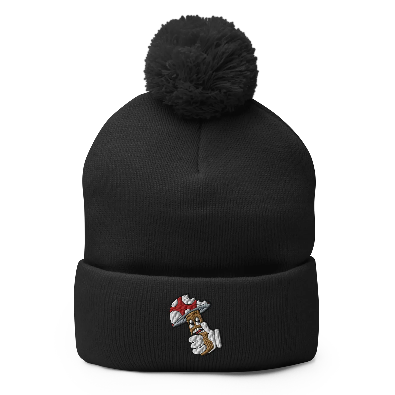 Razel Boom Bite Pom-Pom Muts Zwart Acryl
