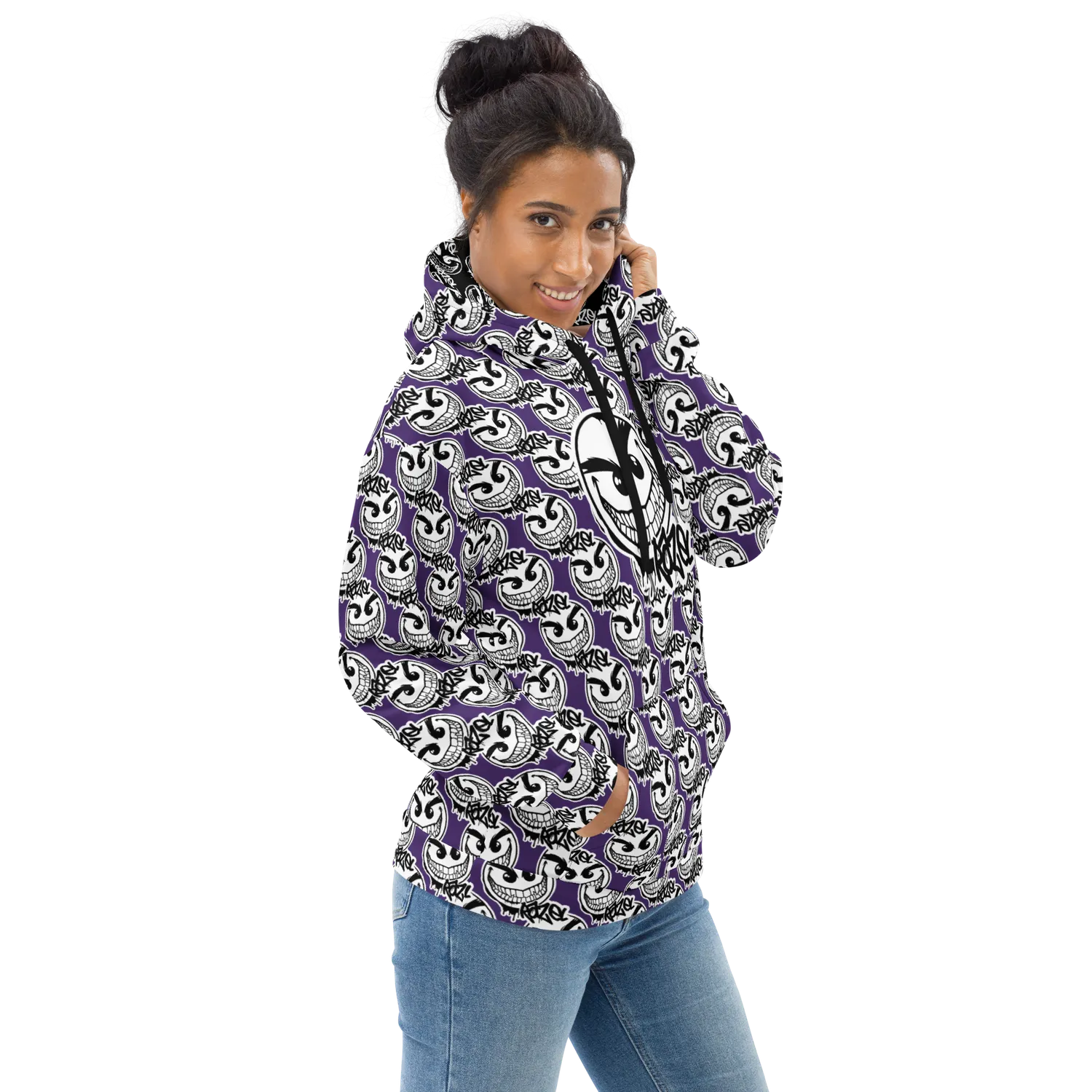 Razel Gang Drip Face Motif hoodie fleece unisex