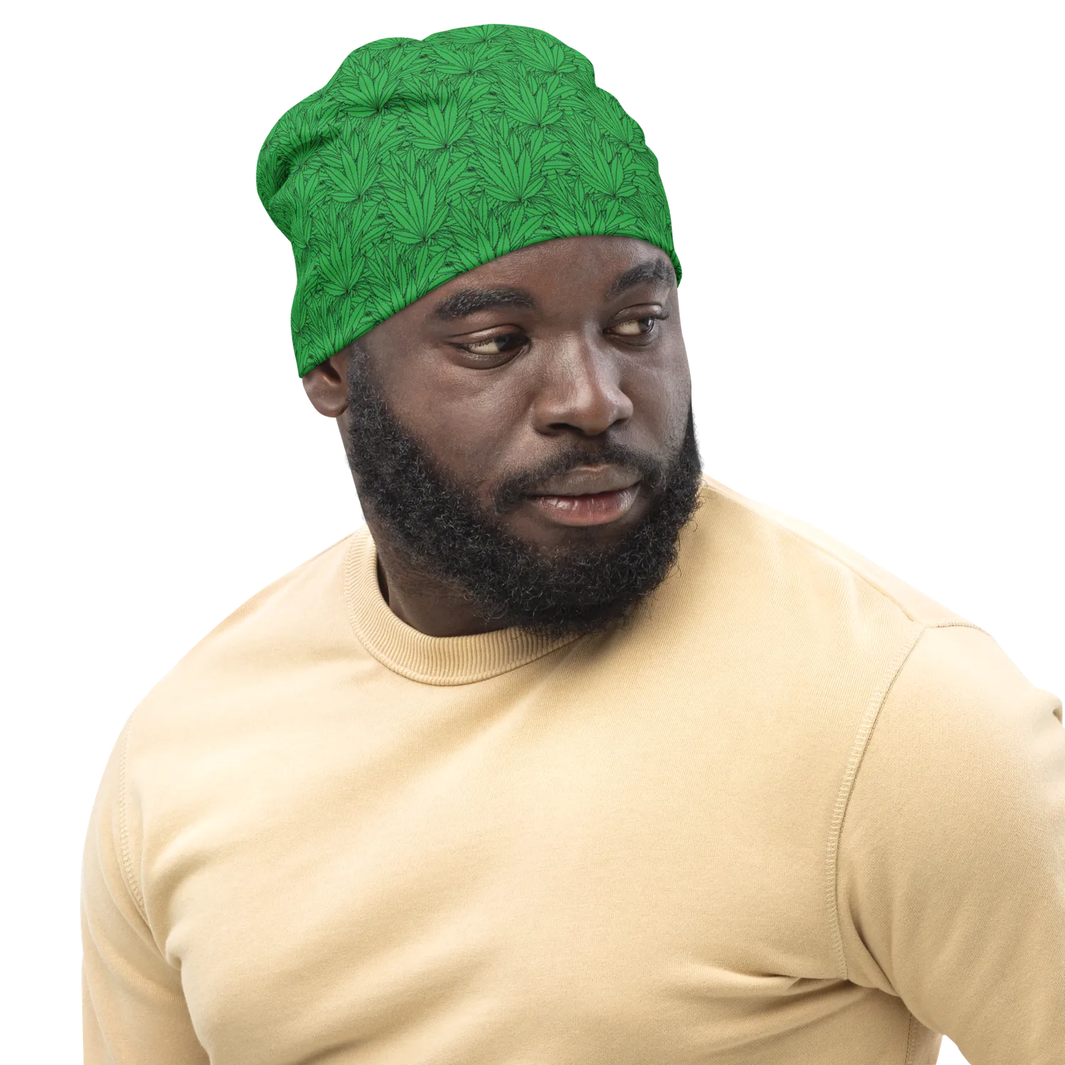 Razel Marijuana Tree Star Motif beanie dubbellaags