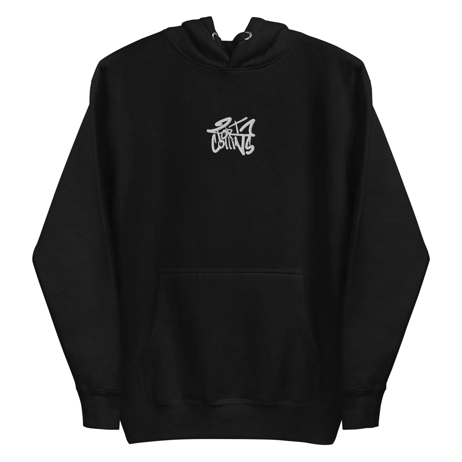 Razel Fort Collins Hoodie zwart geborduurd