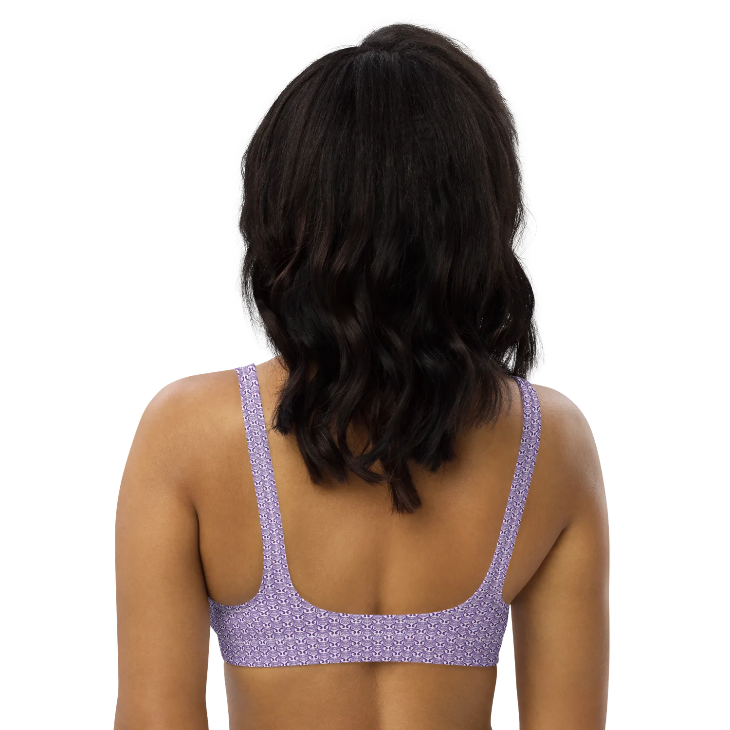 Razel Face Motif Bikini Top padded gerecycled polyester