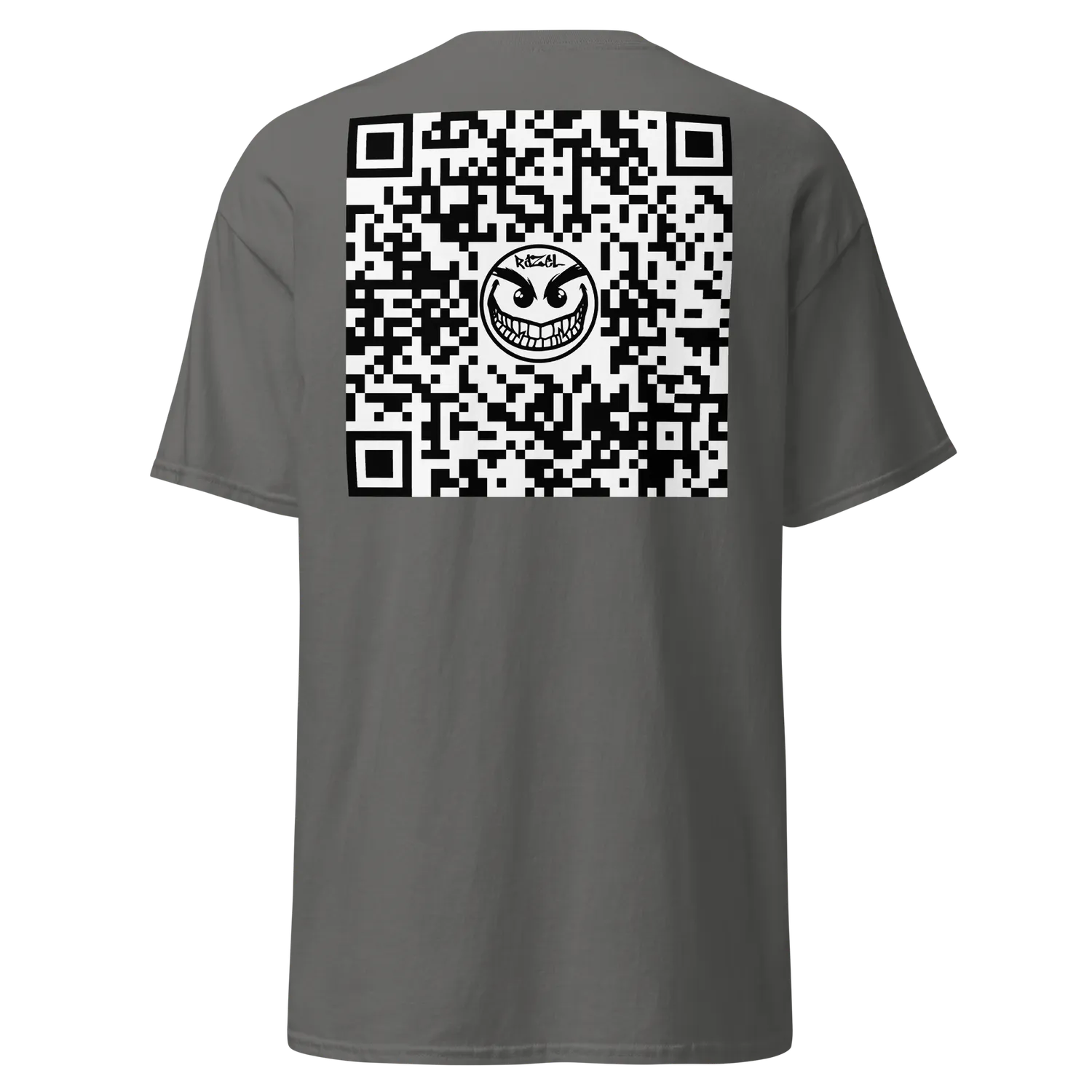 Razel Face QR Code T-shirt wit katoen