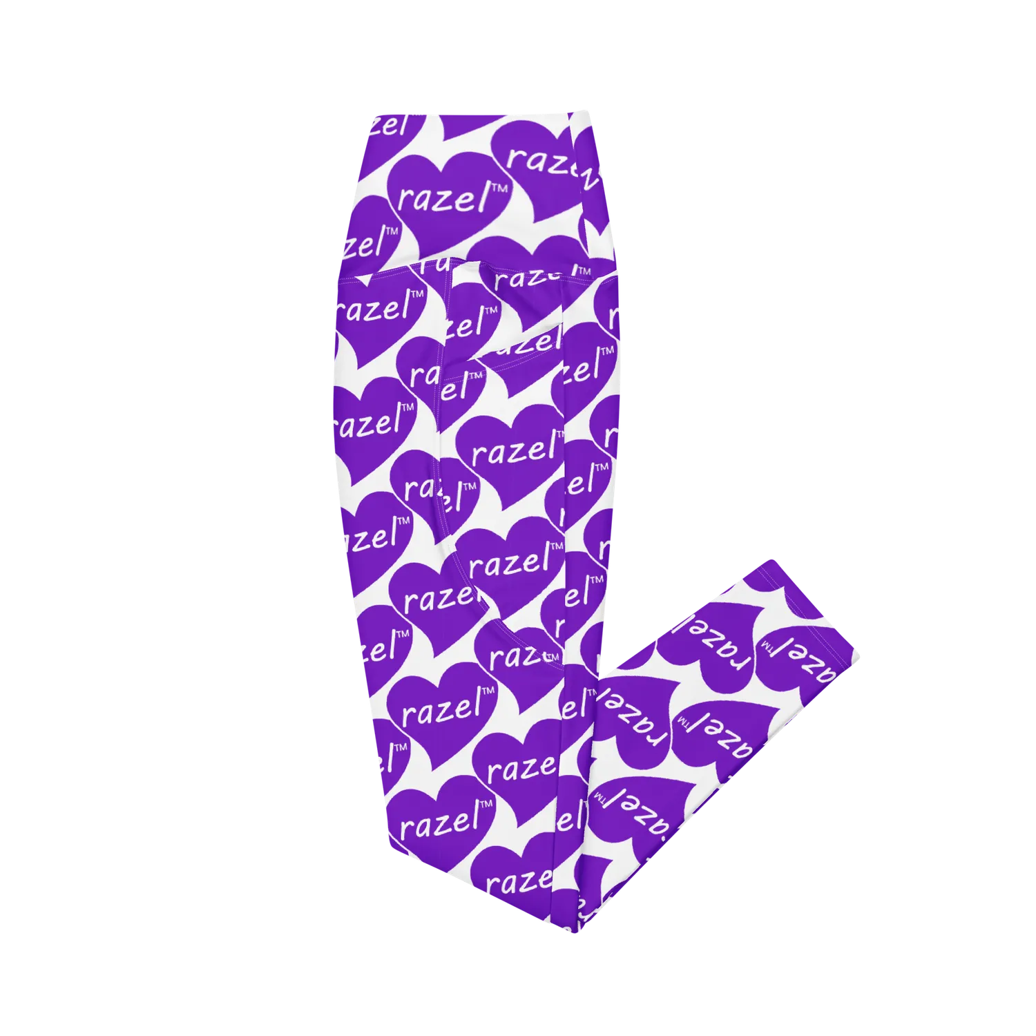 Razel Purple Hearted Pocket Legging M High-Waist