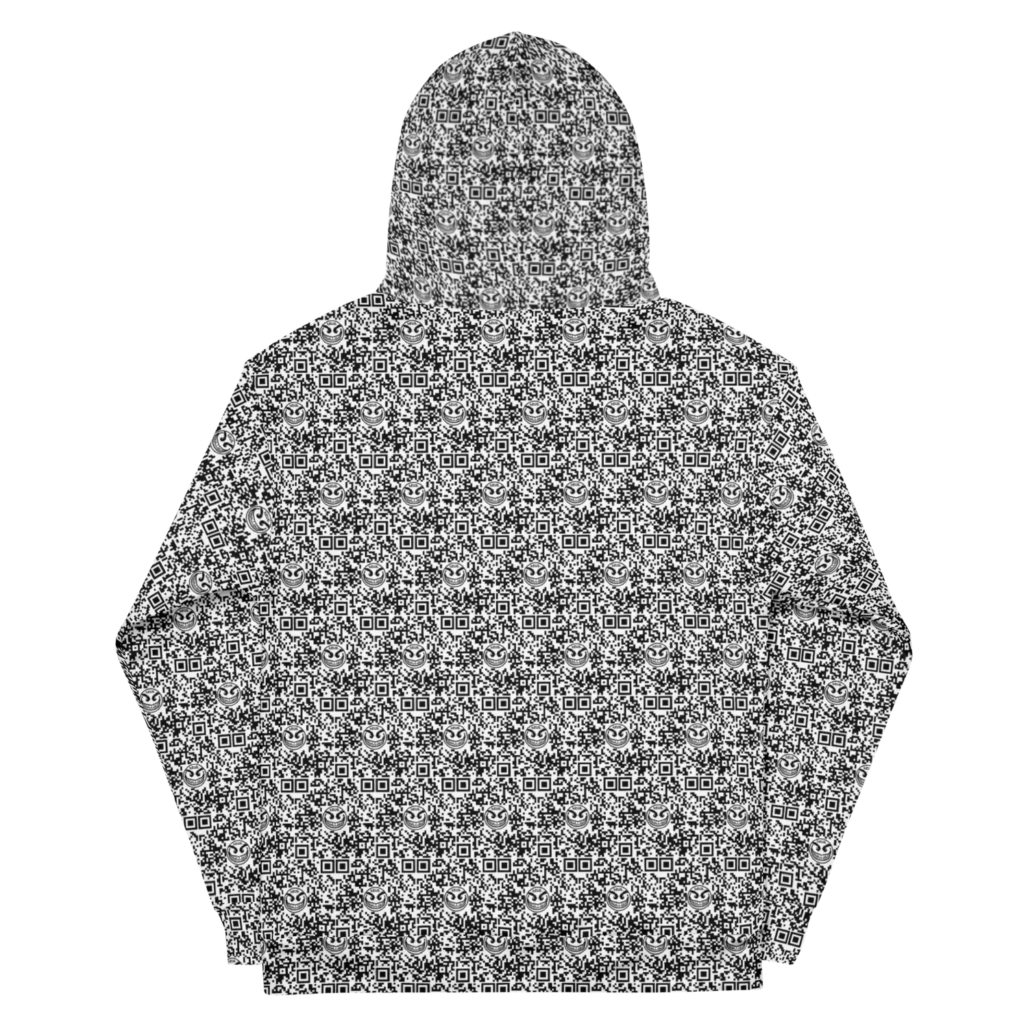 Razel Face QR Code Hoodie met capuchon fleece