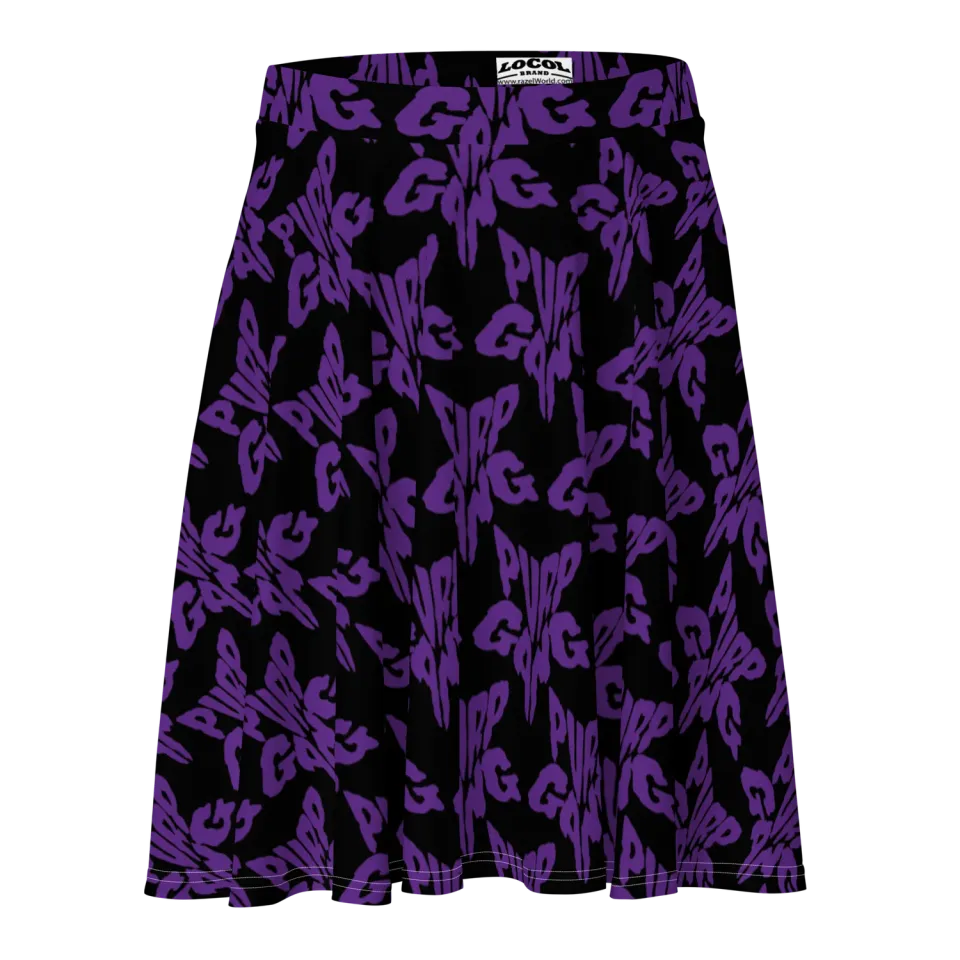 Razel Purp Gang Rock Star Motif skaterrok stretch