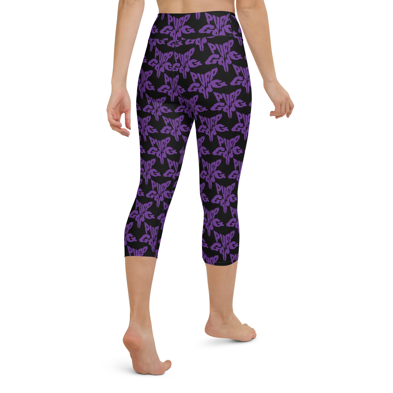Razel Purp Gang Rock Star yoga capri legging stretch