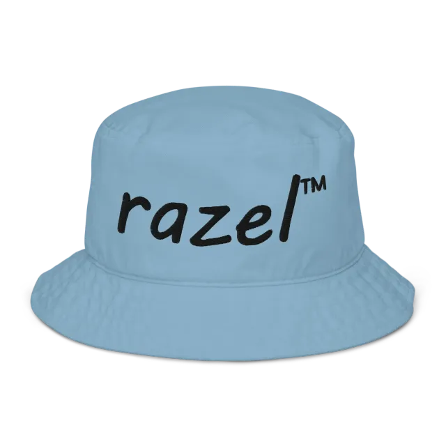 Razel bucket hat zwart katoen met borduursel