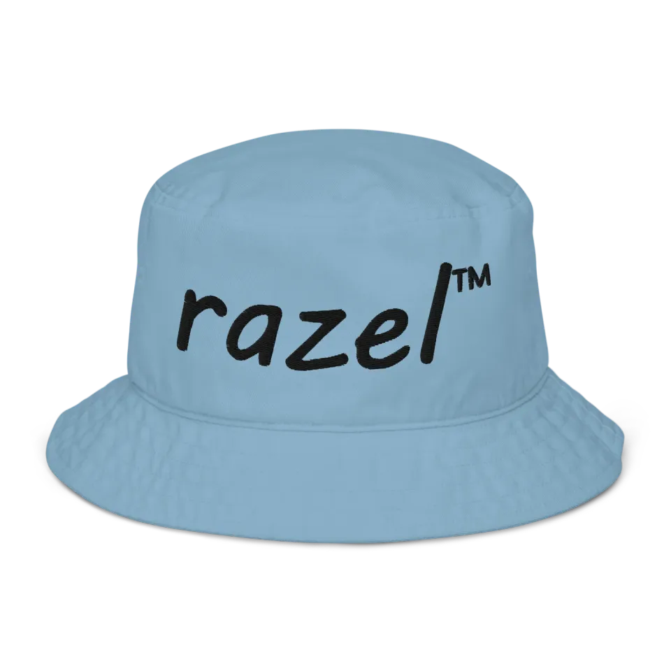 Razel bucket hat zwart katoen met borduursel