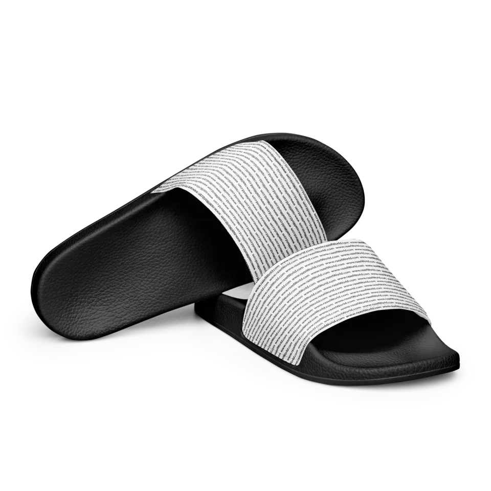 Razel www.RazelWorld slippers zwart met logo