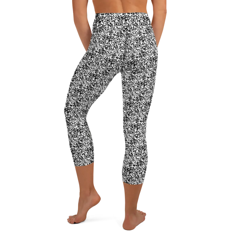Razel Face QR Code Yoga Capri XS-XL zwart