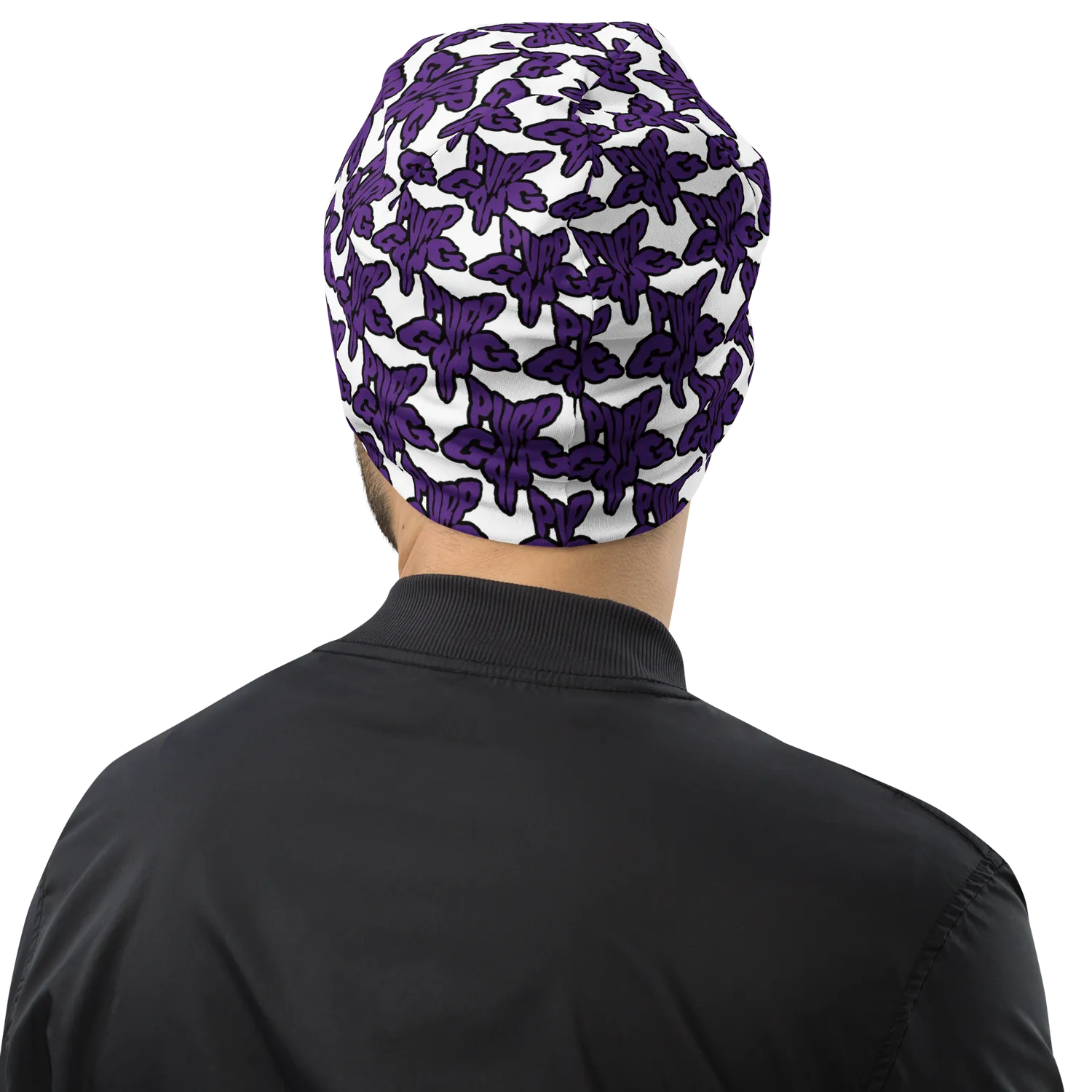 Razel Purp Gang Rock Star Motif beanie dubbellaags