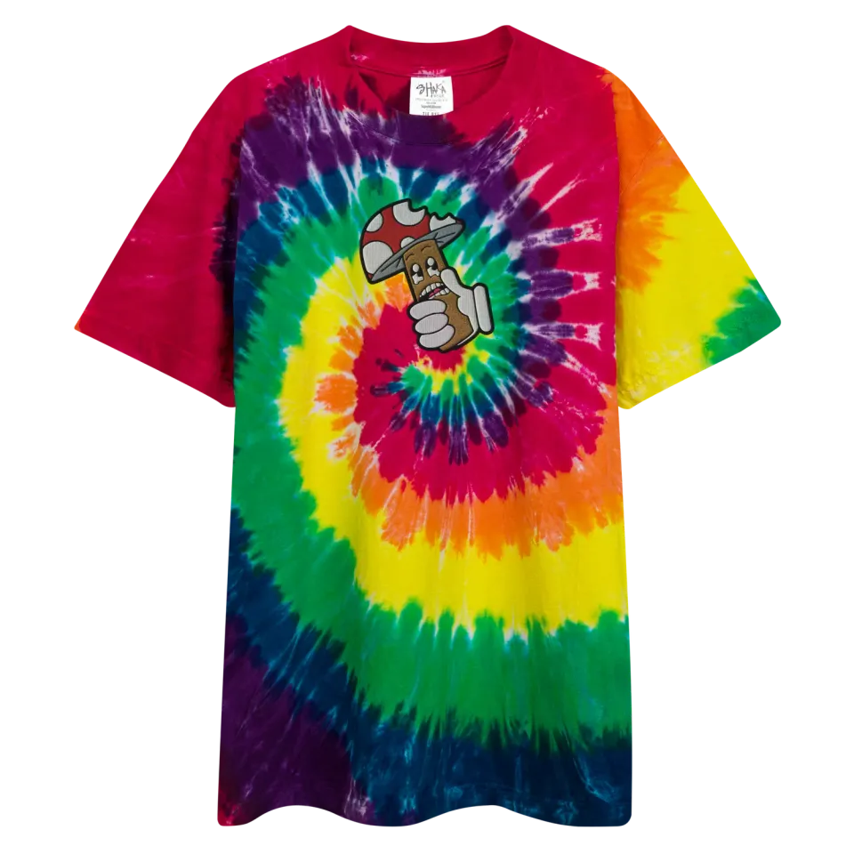 Razel Boom Bite Oversized Tie-Dye T-shirt Milky Way katoen