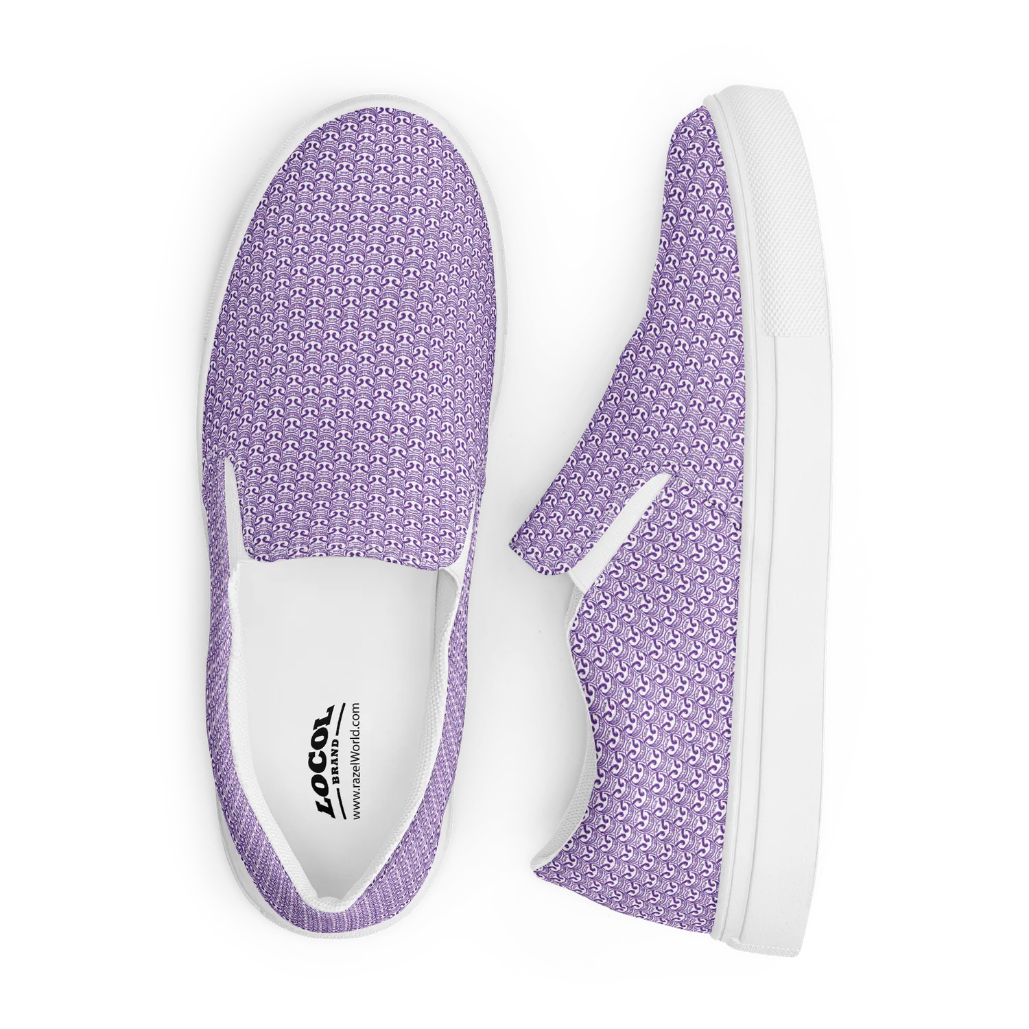 Razel Face Motif slip-ons canvas