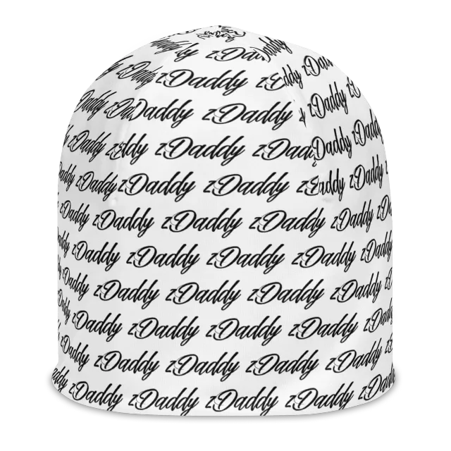 Razel zDaddy Motif Beanie muts dubbellaags zwart