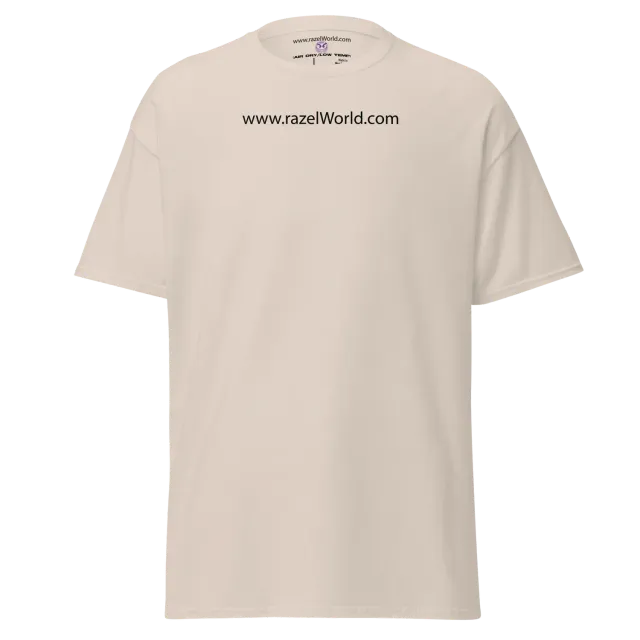 Razel Face QR Code T-shirt zwart voor-achter katoen