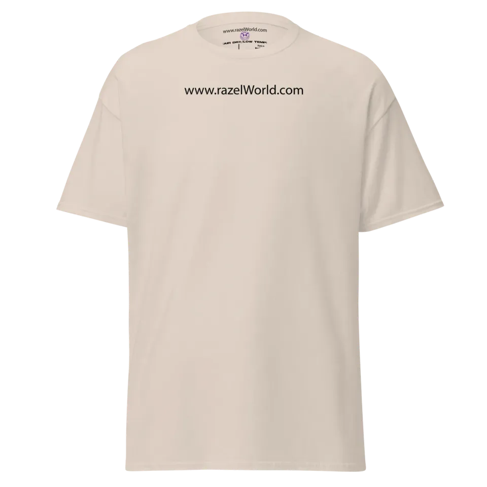 Razel Face QR Code T-shirt zwart voor-achter katoen