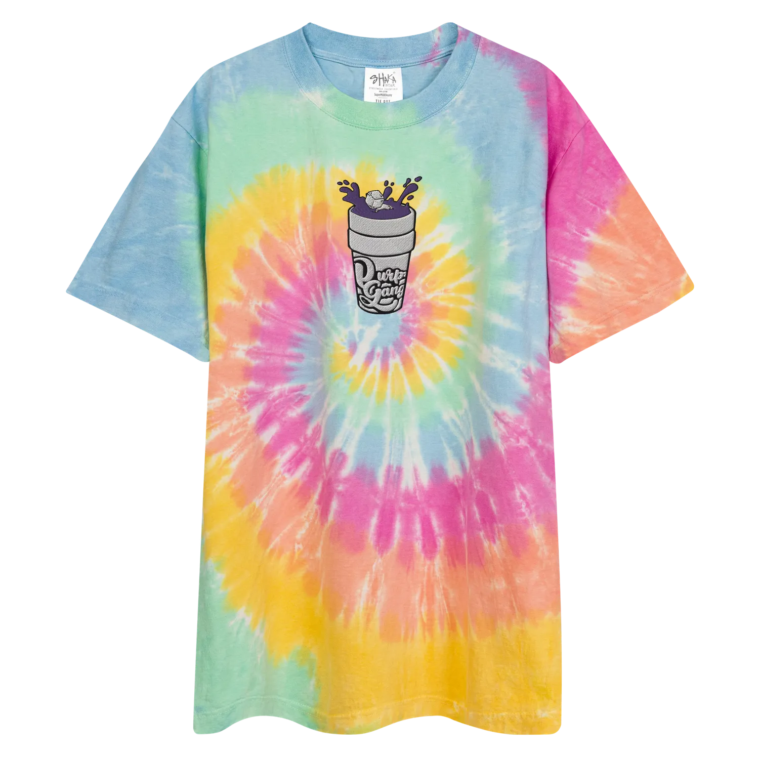 Razel Purp Gang Double Cup tie-dye t-shirt oversized