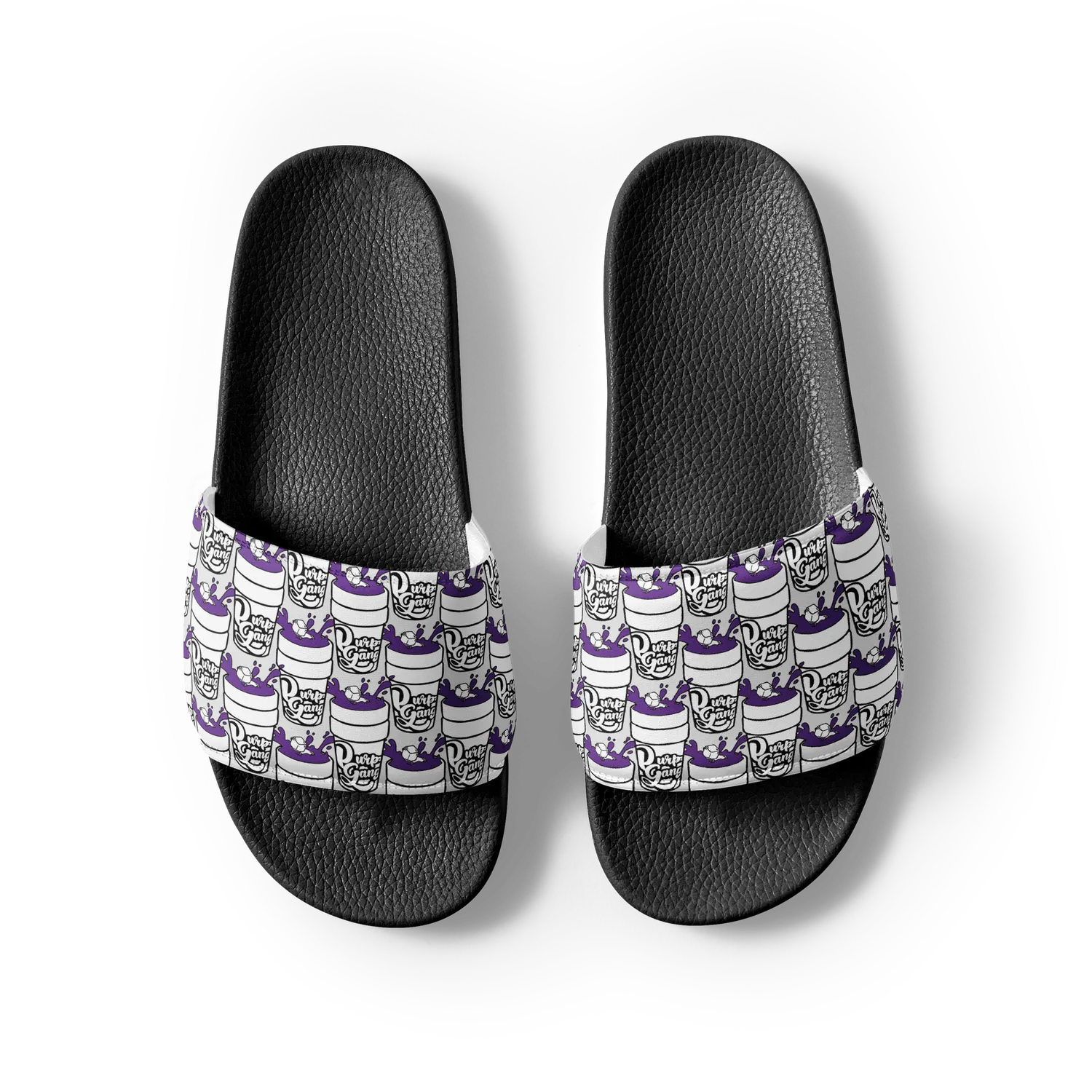 Razel Purp Gang Double Cup slides zwart gevoerd