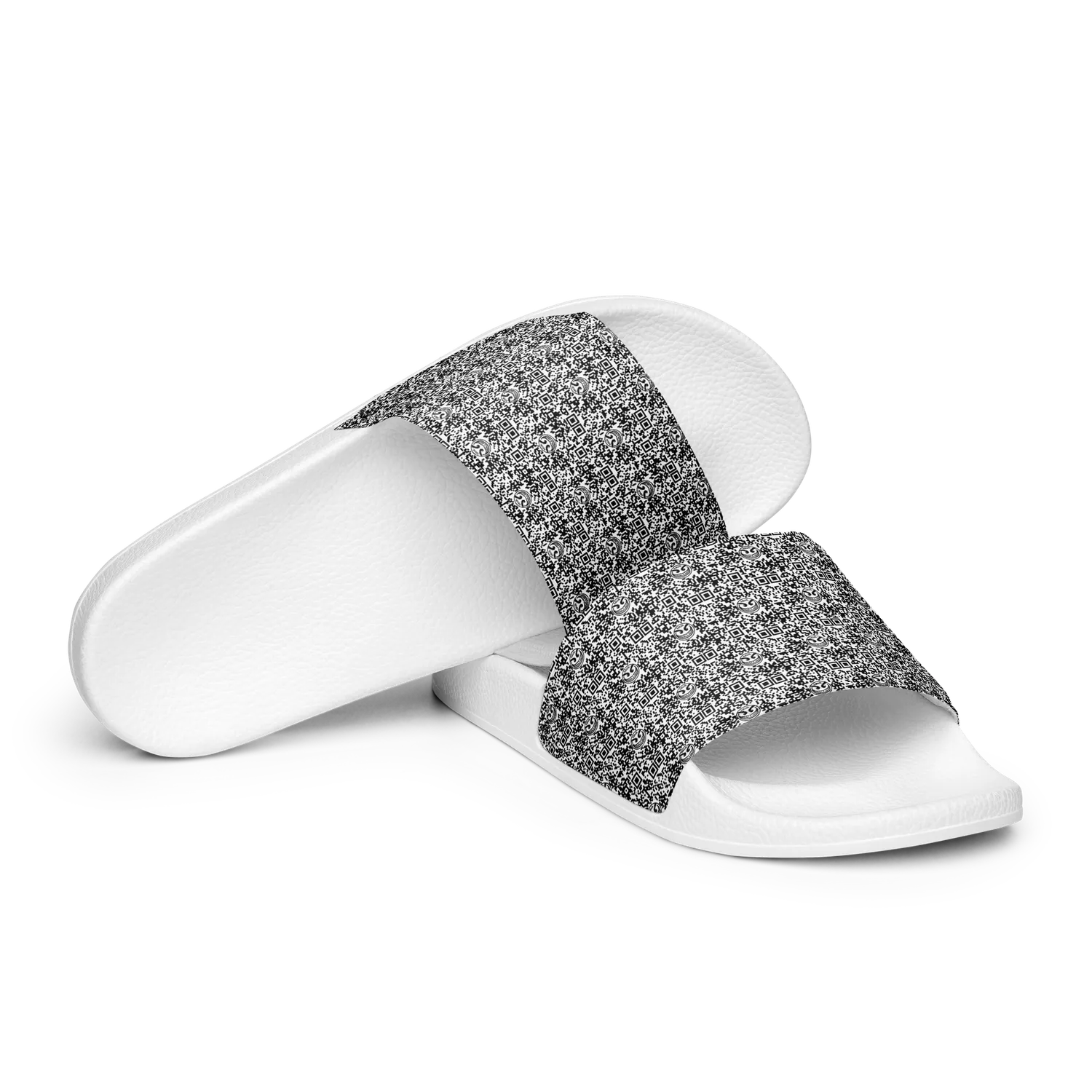 Razel Face QR Code slippers zwart bedrukt