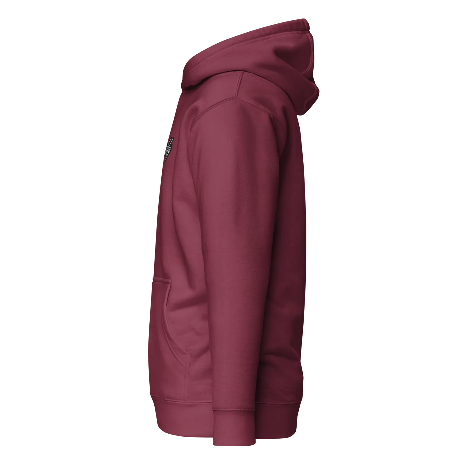 Razel zDaddy Inverted hoodie zwart geborduurd katoen