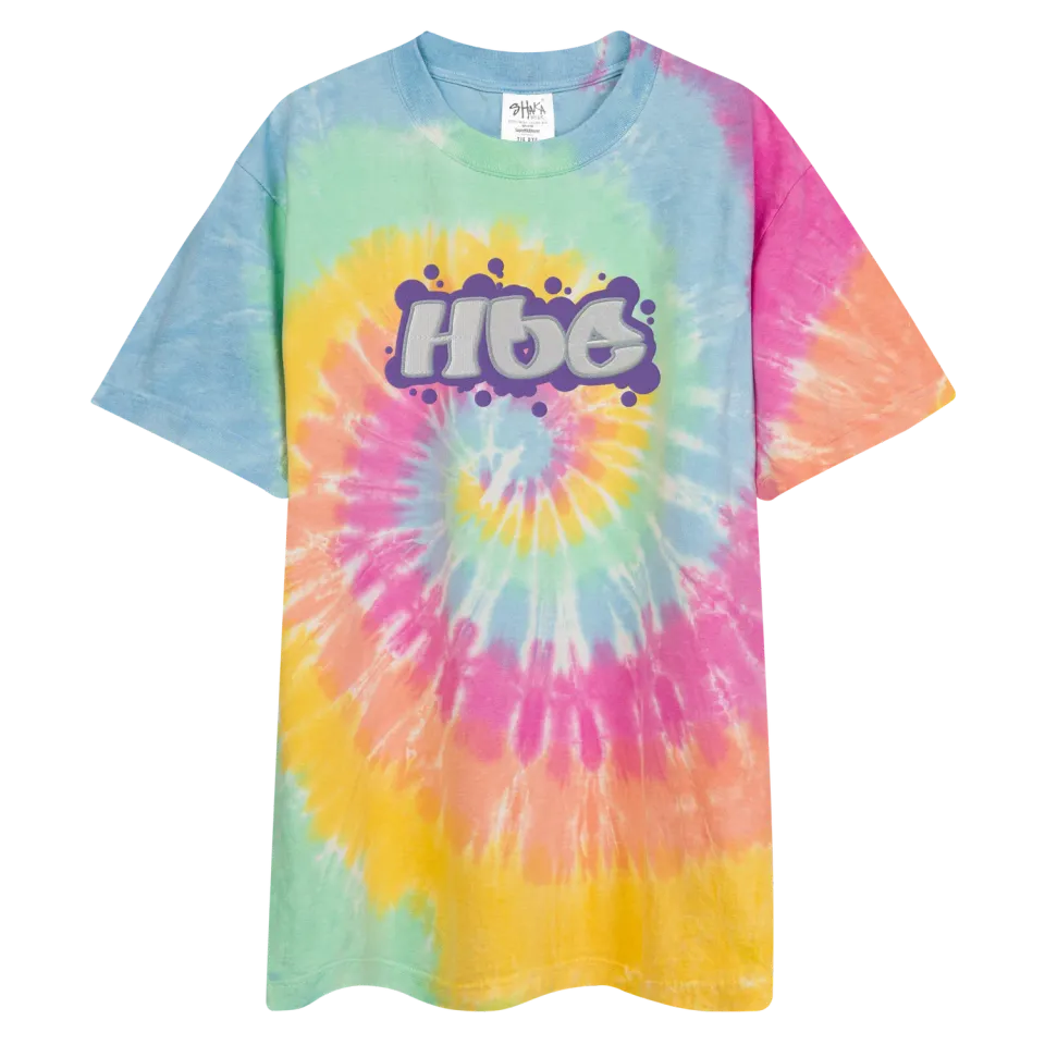 Hoe Oversized Tye-Dye T-shirt Milky way