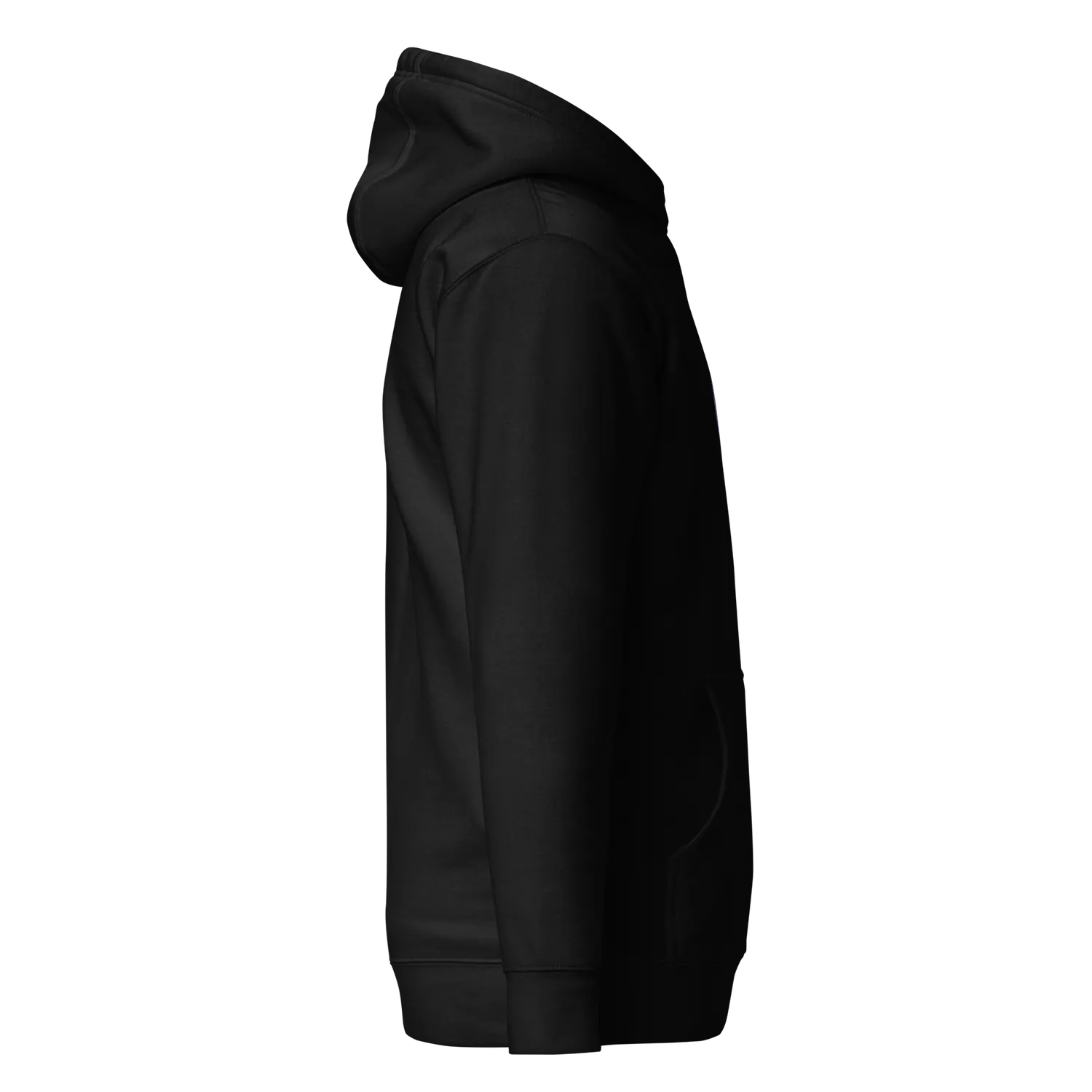 Razel Face Hoodie zwart geborduurd fleece
