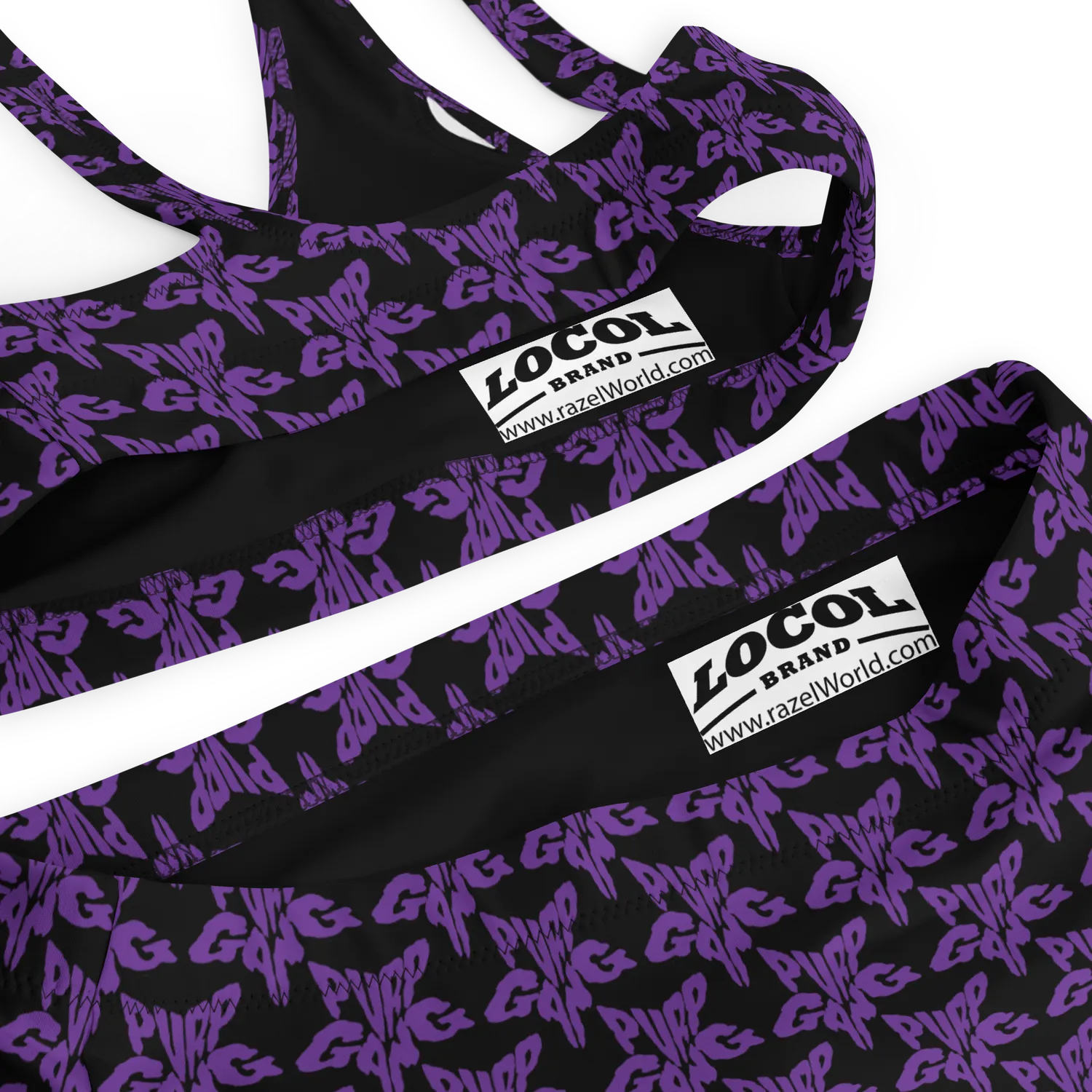 Razel Purp Gang Rock Star bikini padded met print