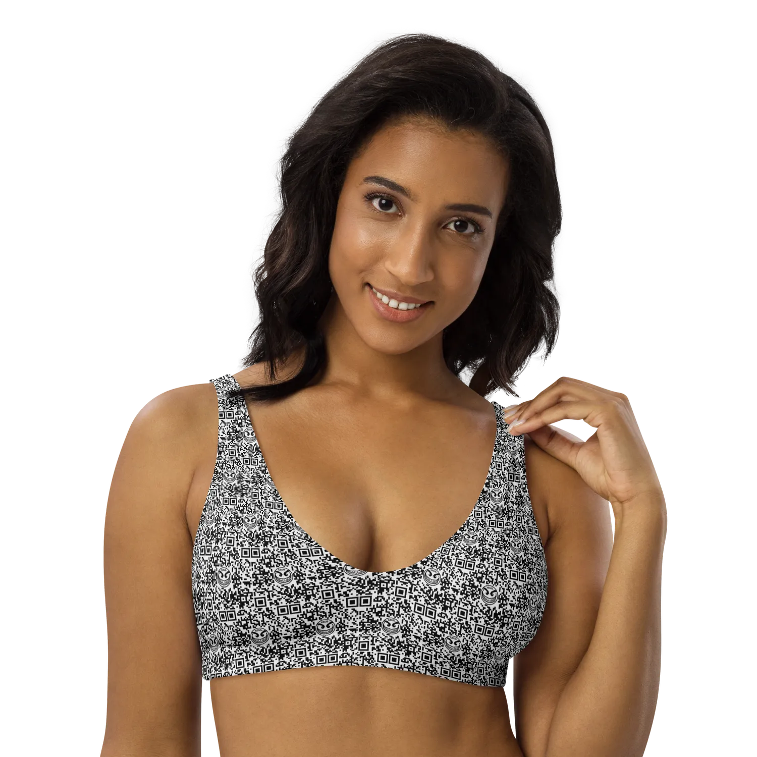Razel Face QR Code bikinitop padded