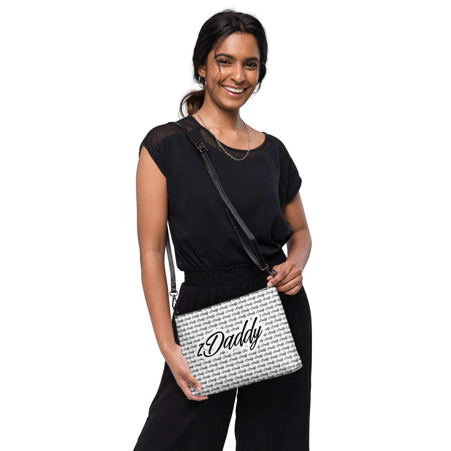 Razel zDaddy Motif Satchel tas zwart kunstleer
