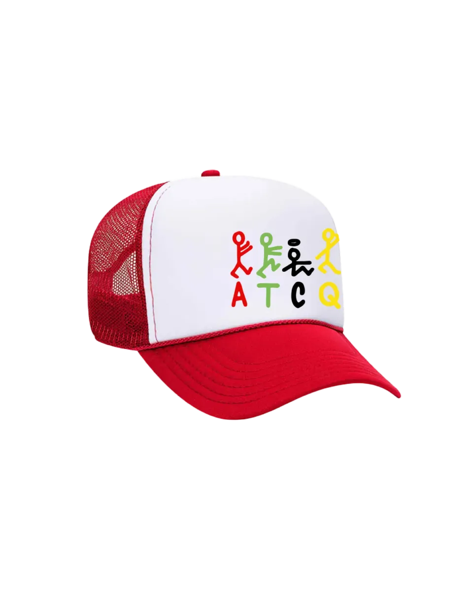 Tribe Called Quest trucker pet rood wit stick figures