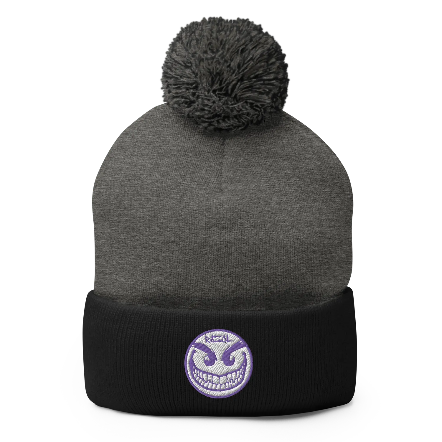 Razel Face Pom-Pom beanie muts met pompon zwart