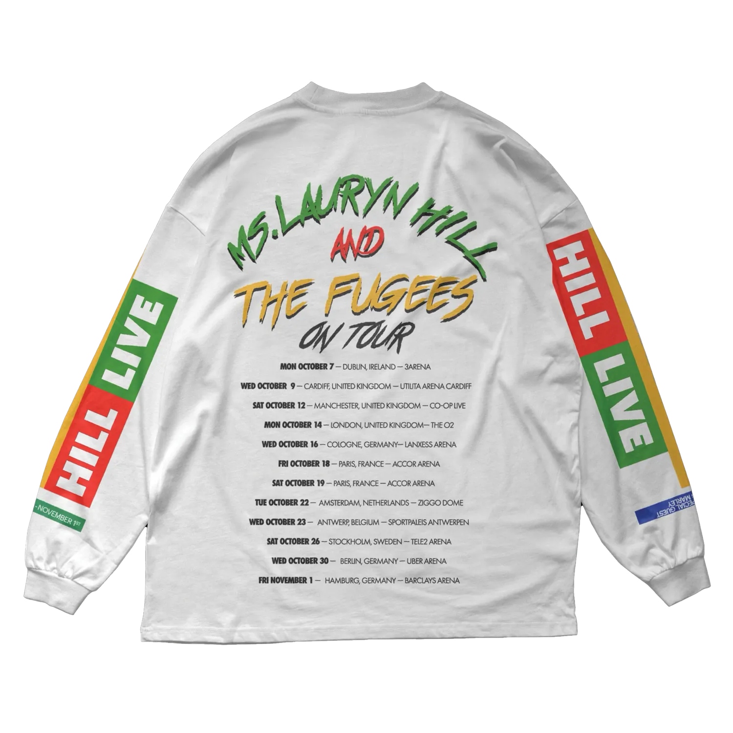 Lauryn Hill MLH x Fugees Live longsleeve zwart