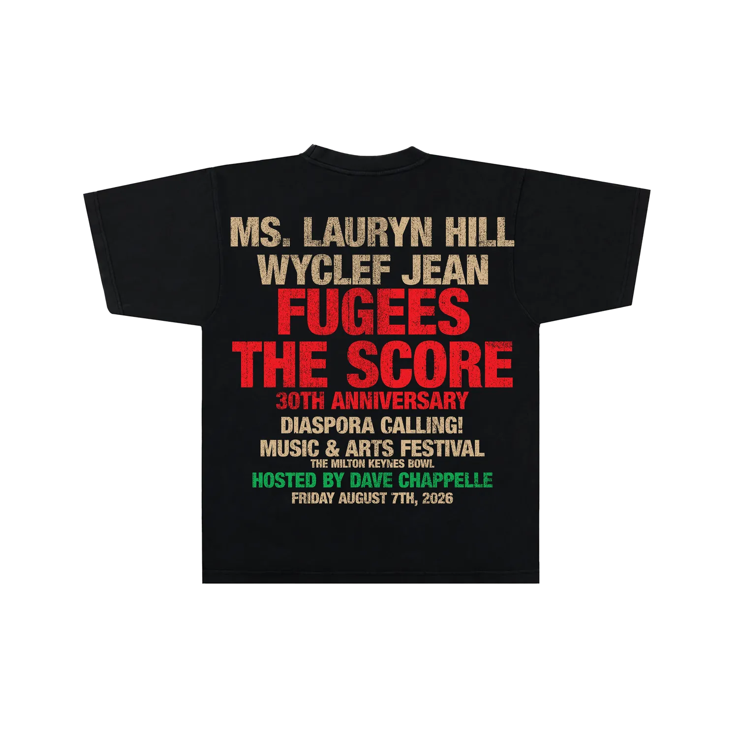 Lauryn Hill Fugees DC T-shirt tour print