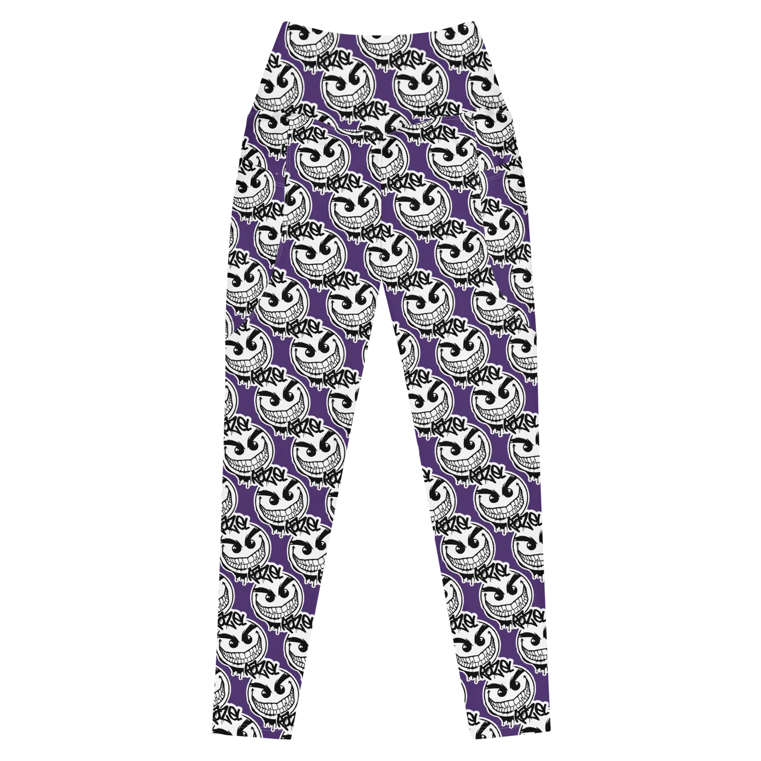 Razel Gang Drip Face Motif Pocket legging met zakken