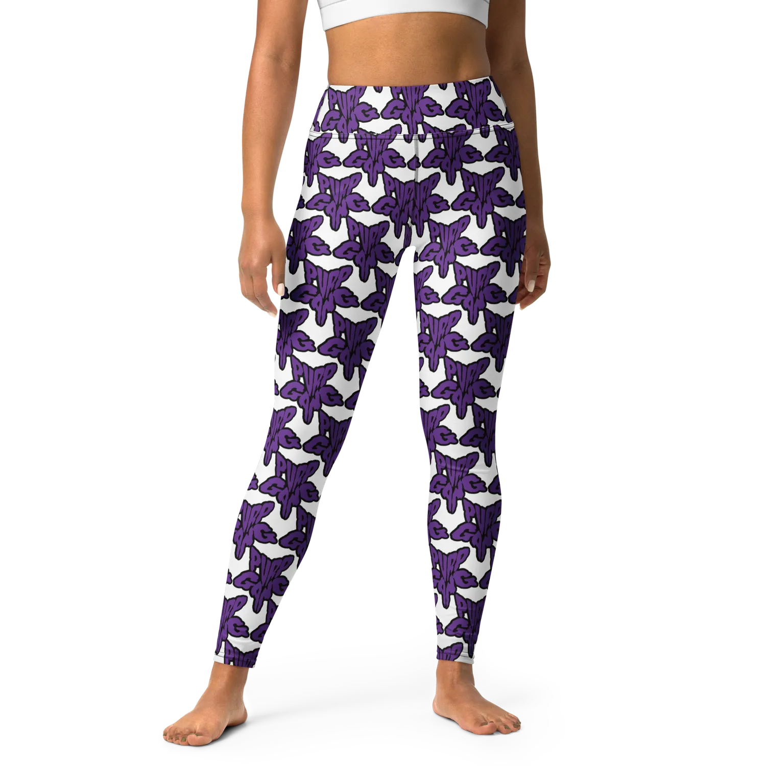 Razel Purp Gang Rock Star legging dames hoge taille