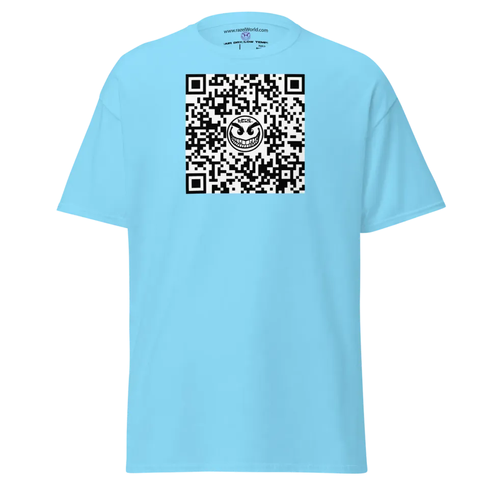 Razel Face QR Code T-shirt zwart maat M katoen